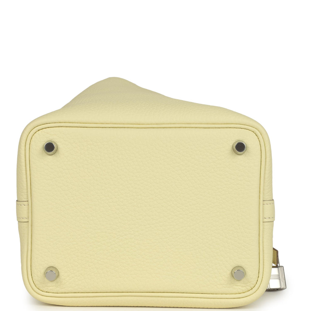 Hermes Picotin Lock 18 Jaune Milton Clemence Palladium Hardware Bag