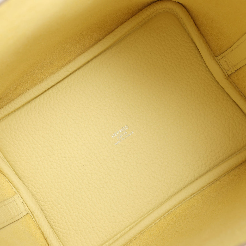 Hermes Picotin Lock 18 Jaune Milton Clemence Palladium Hardware Bag
