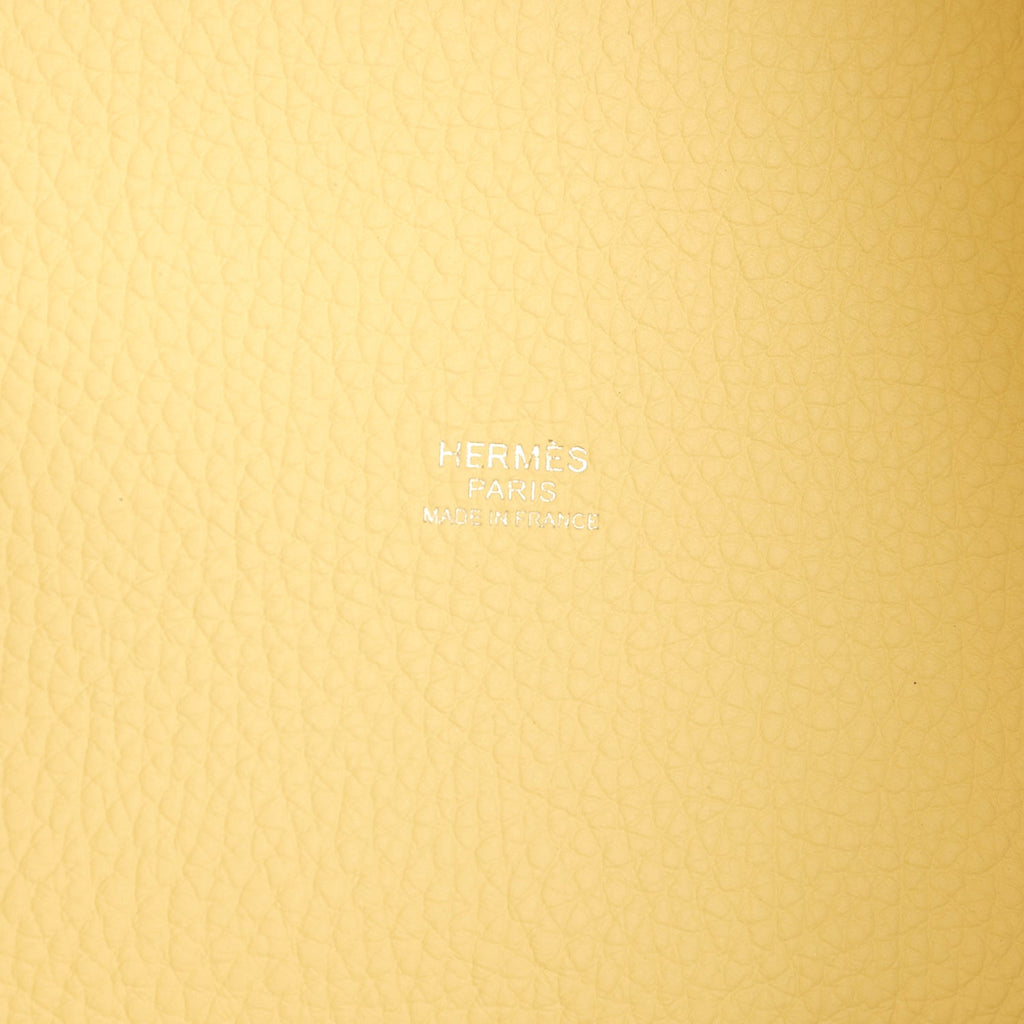 Hermes Picotin Lock 18 Jaune Milton Clemence Palladium Hardware Bag