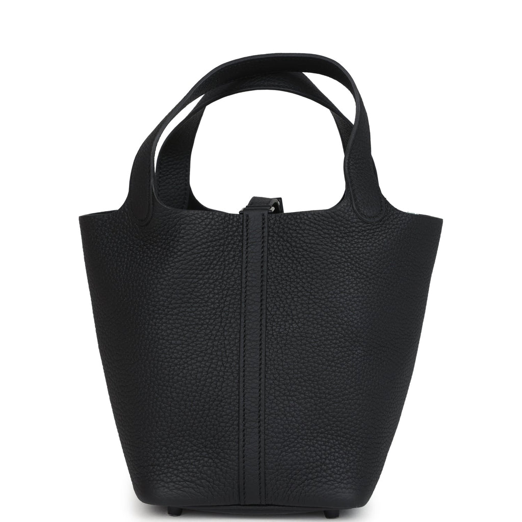 Hermes Picotin Lock 18 Monochrome Black Clemence Black Hardware Bag