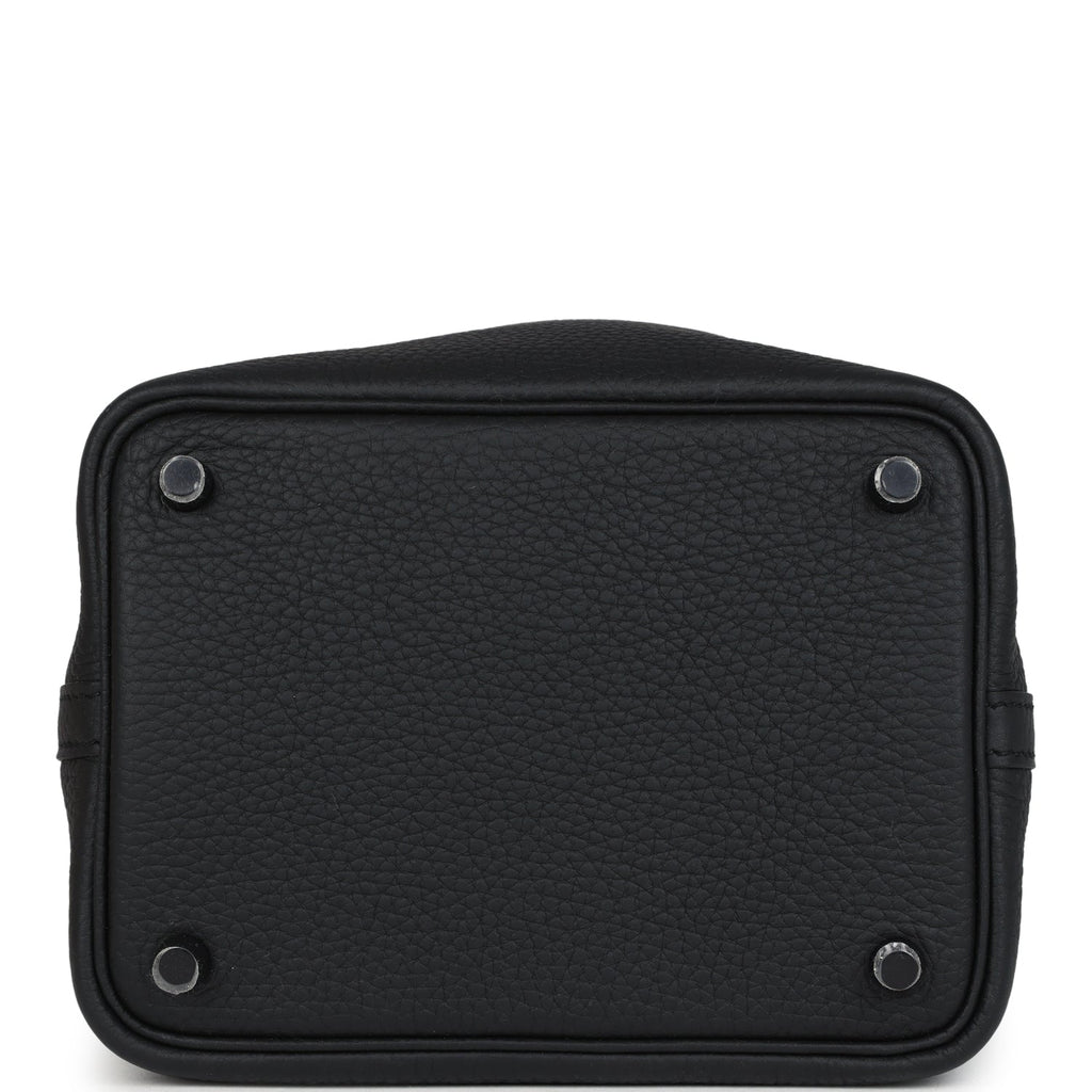 Hermes Picotin Lock 18 Monochrome Black Clemence Black Hardware Bag