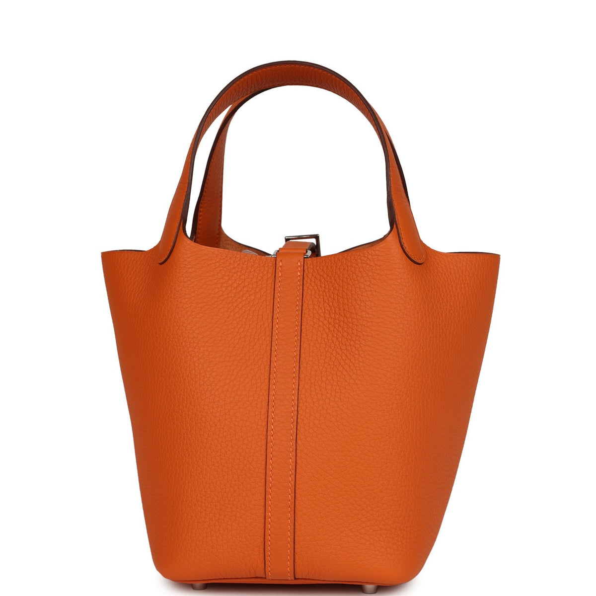 Hermes Picotin Lock 18 Orange Clemence Palladium Hardware Bag