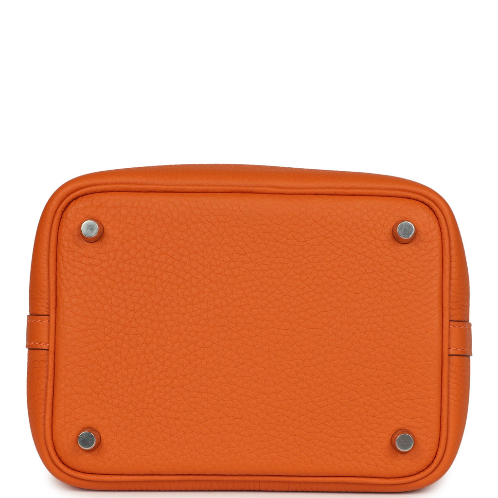 Hermes Picotin Lock 18 Orange Clemence Palladium Hardware Bag