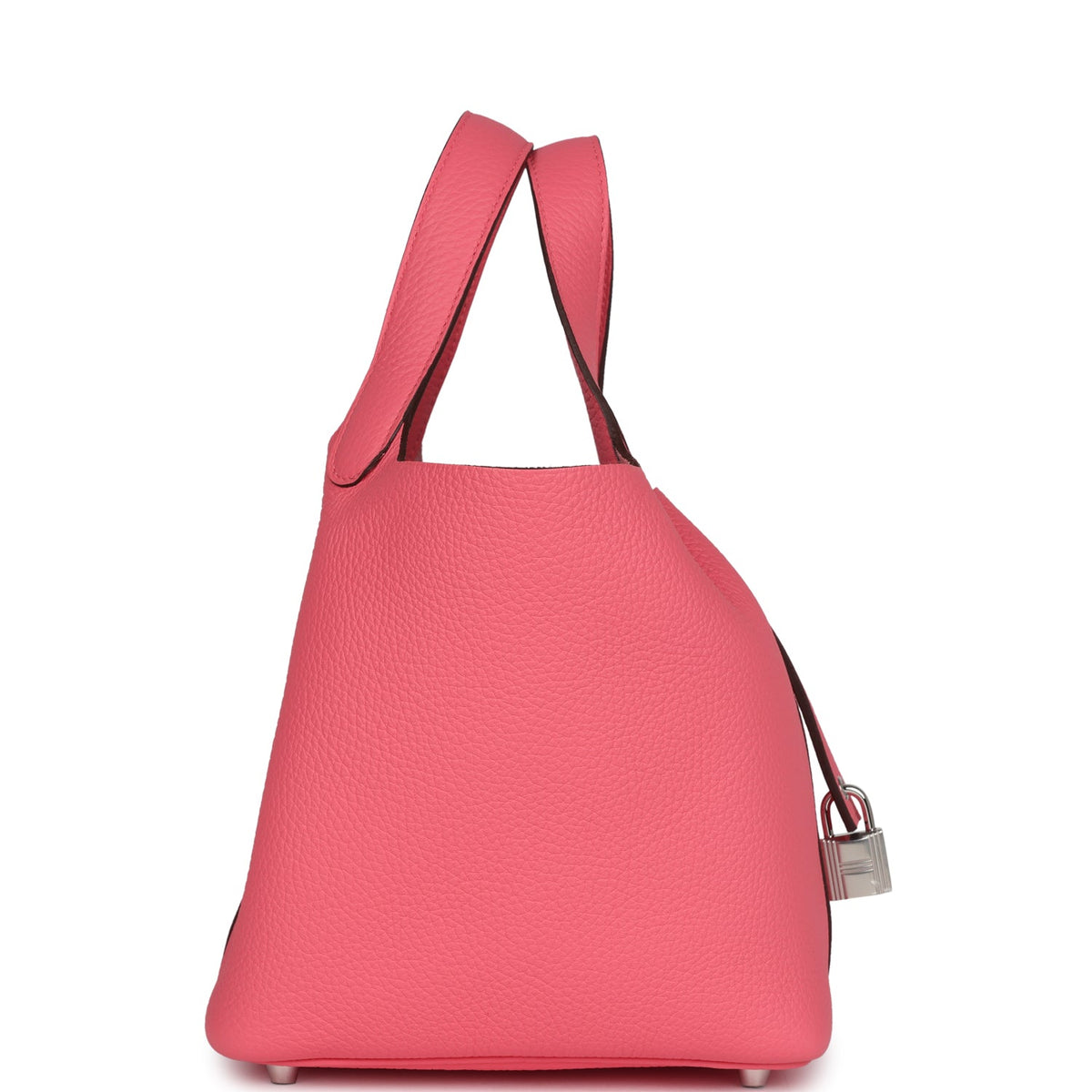 Hermes Picotin Lock 18 Rose Azalee Clemence Palladium Hardware Bag