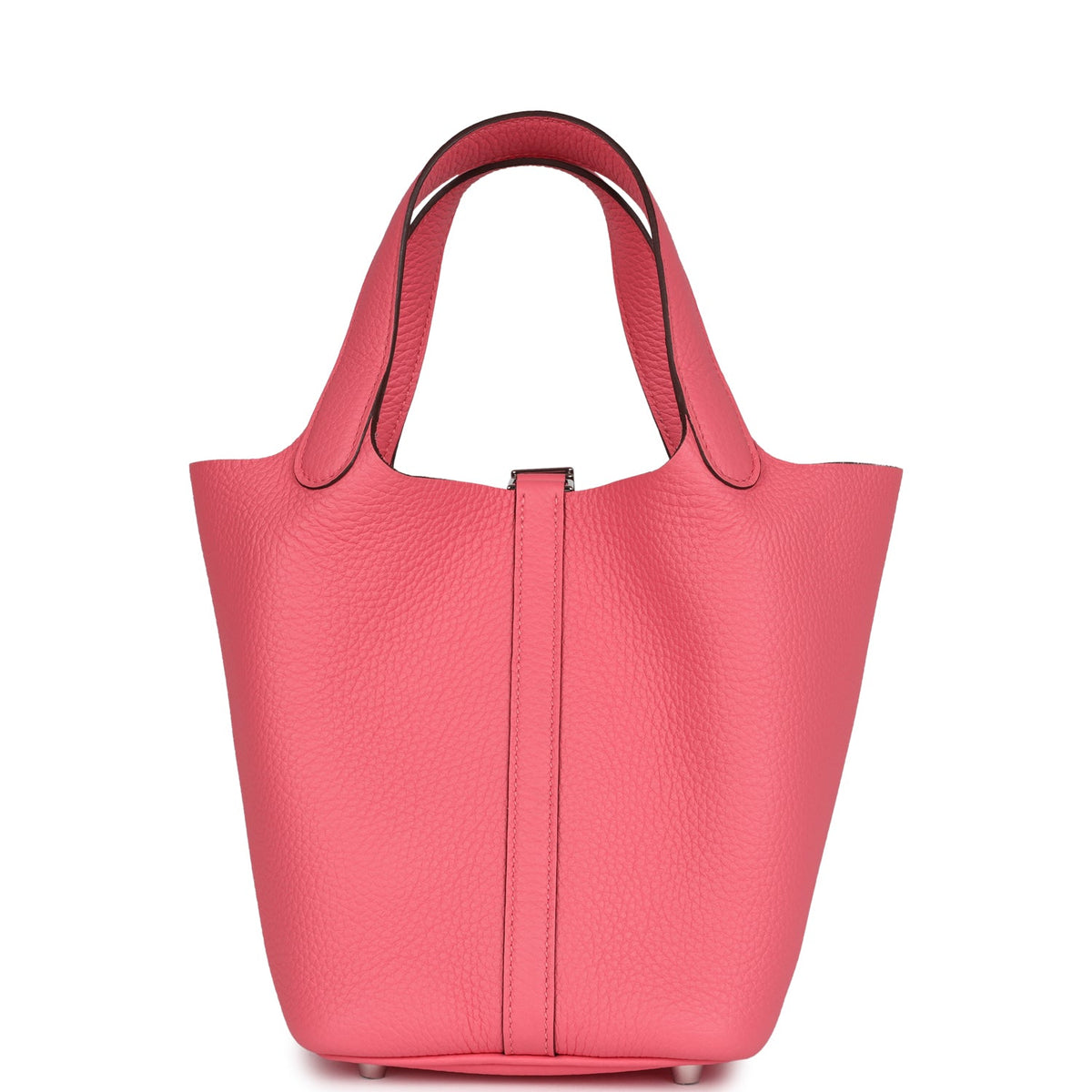 Hermes Picotin Lock 18 Rose Azalee Clemence Palladium Hardware Bag