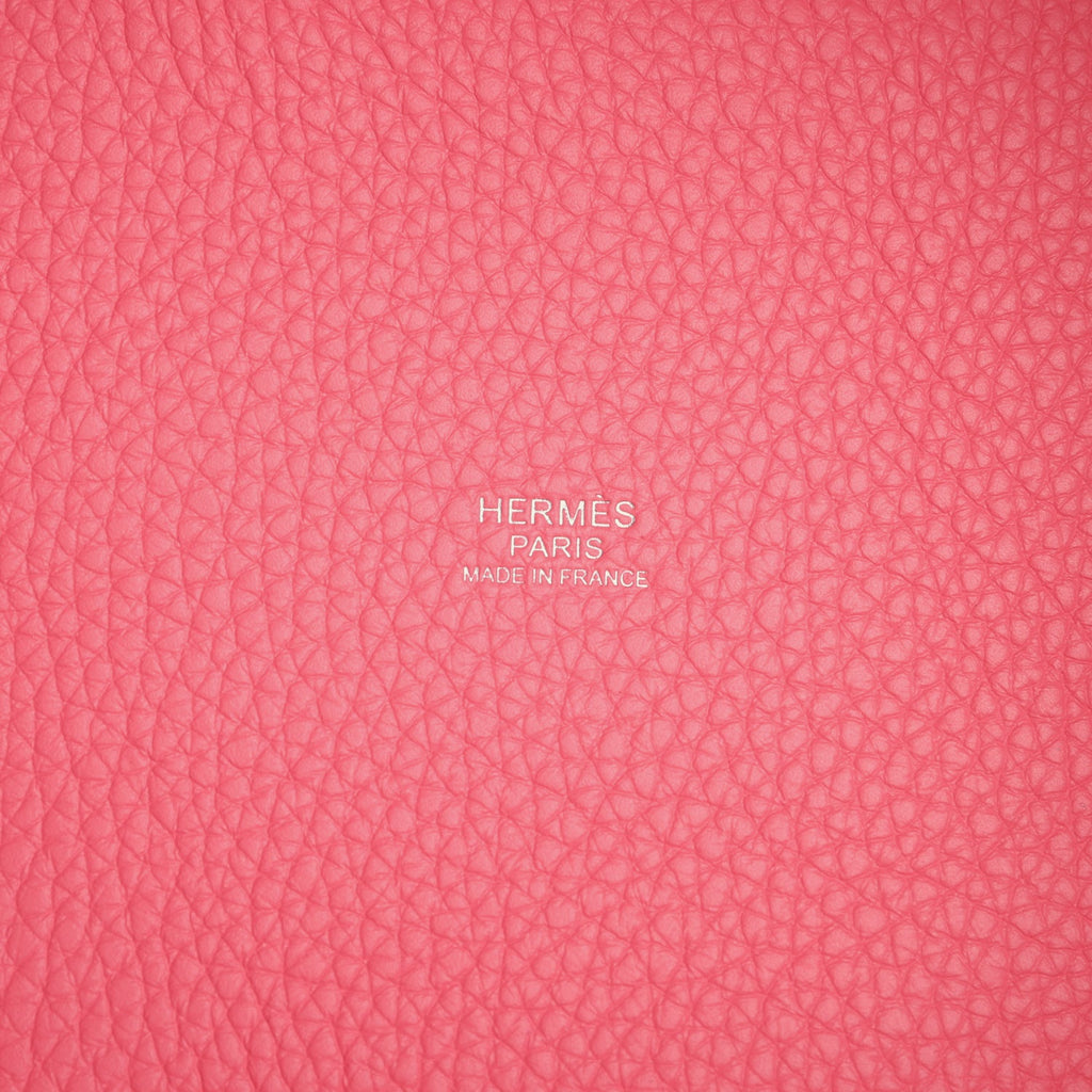 Hermes Picotin Lock 18 Rose Azalee Clemence Palladium Hardware Bag
