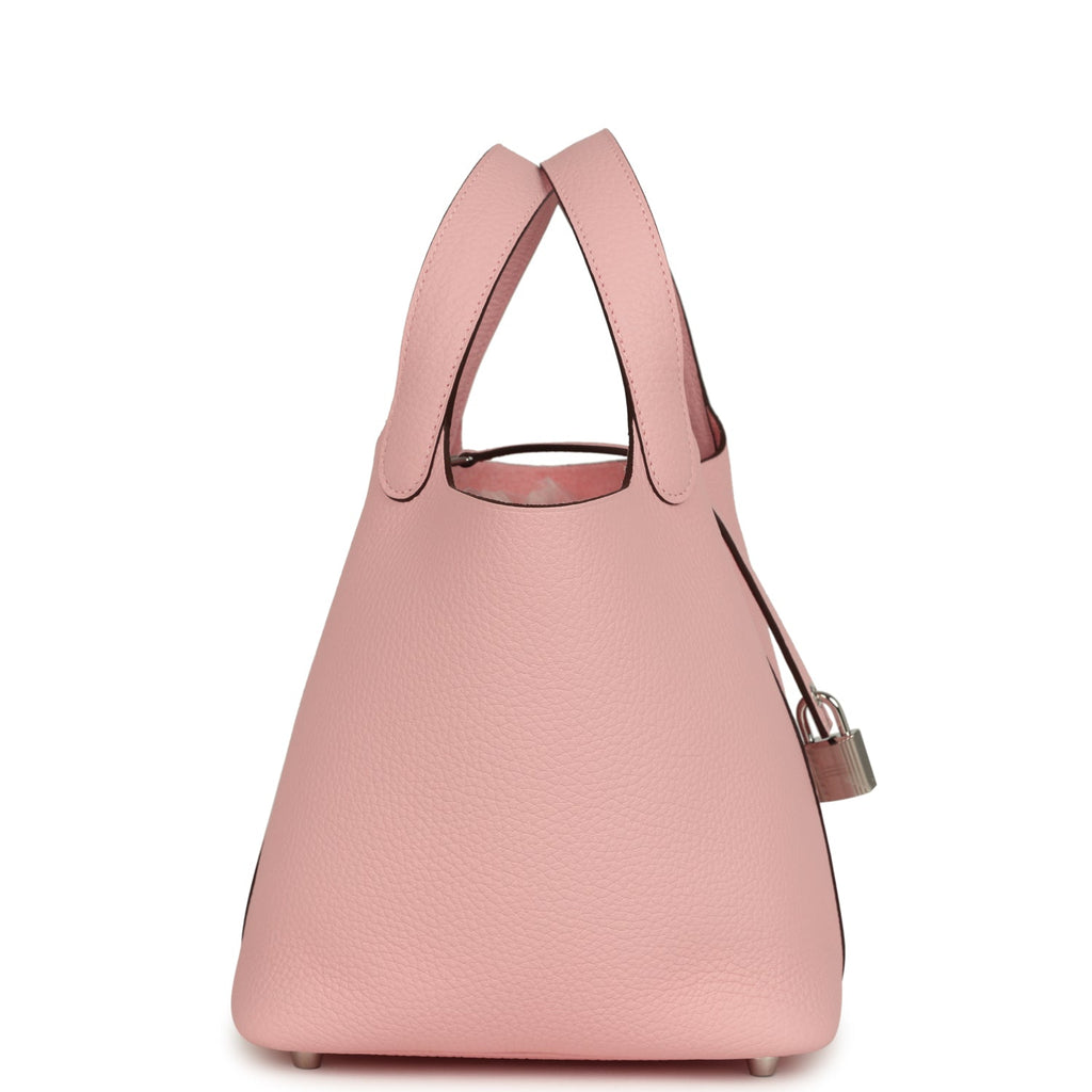 Hermes Picotin Lock 18 Rose Sakura Clemence Palladium Hardware Bag
