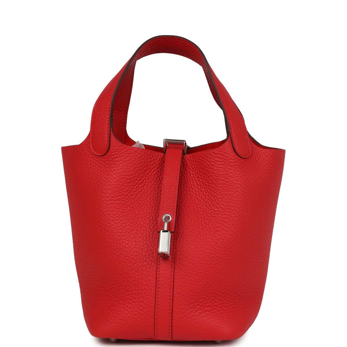 Hermes Picotin Lock 18 Rouge Radieux Clemence Palladium Hardware Bag