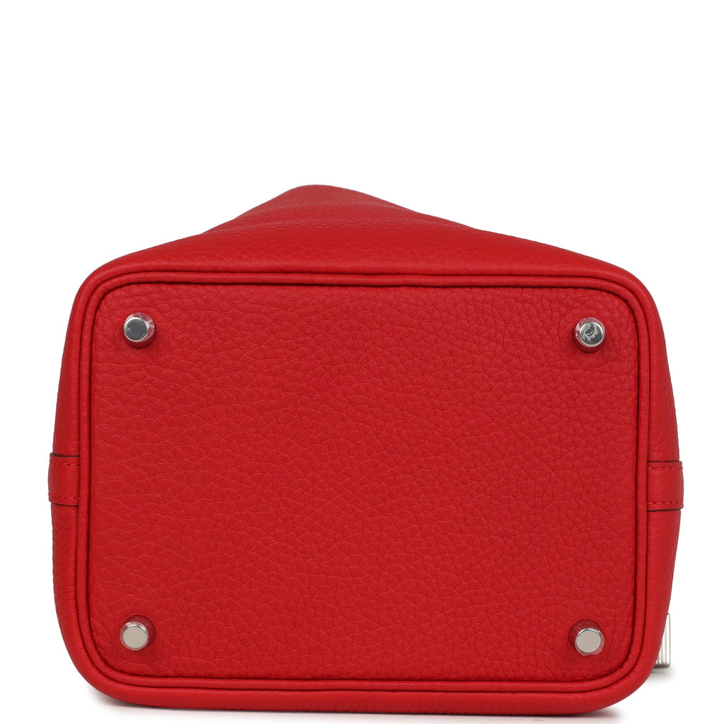 Hermes Picotin Lock 18 Rouge Radieux Clemence Palladium Hardware Bag