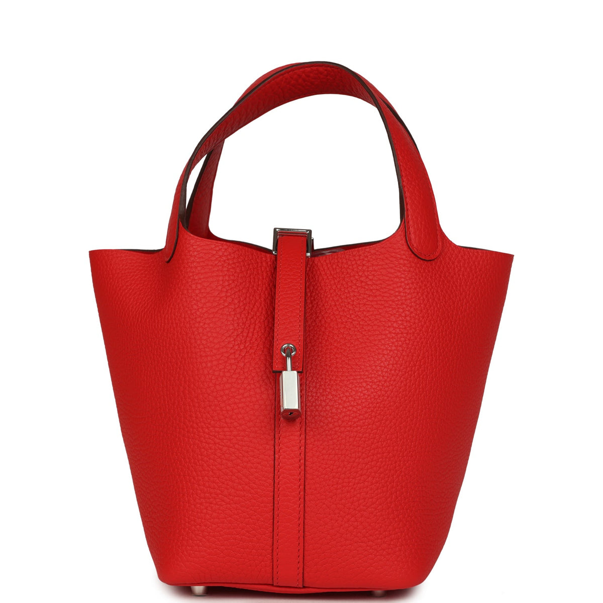 Hermes Picotin Lock 18 Rouge de Coeur Clemence Palladium Hardware Bag
