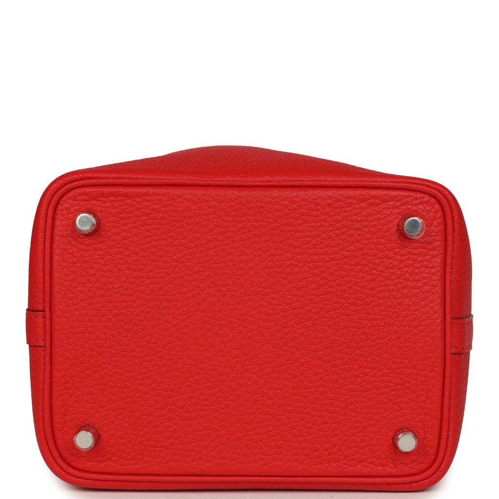 Hermes Picotin Lock 18 Rouge de Coeur Clemence Palladium Hardware Bag