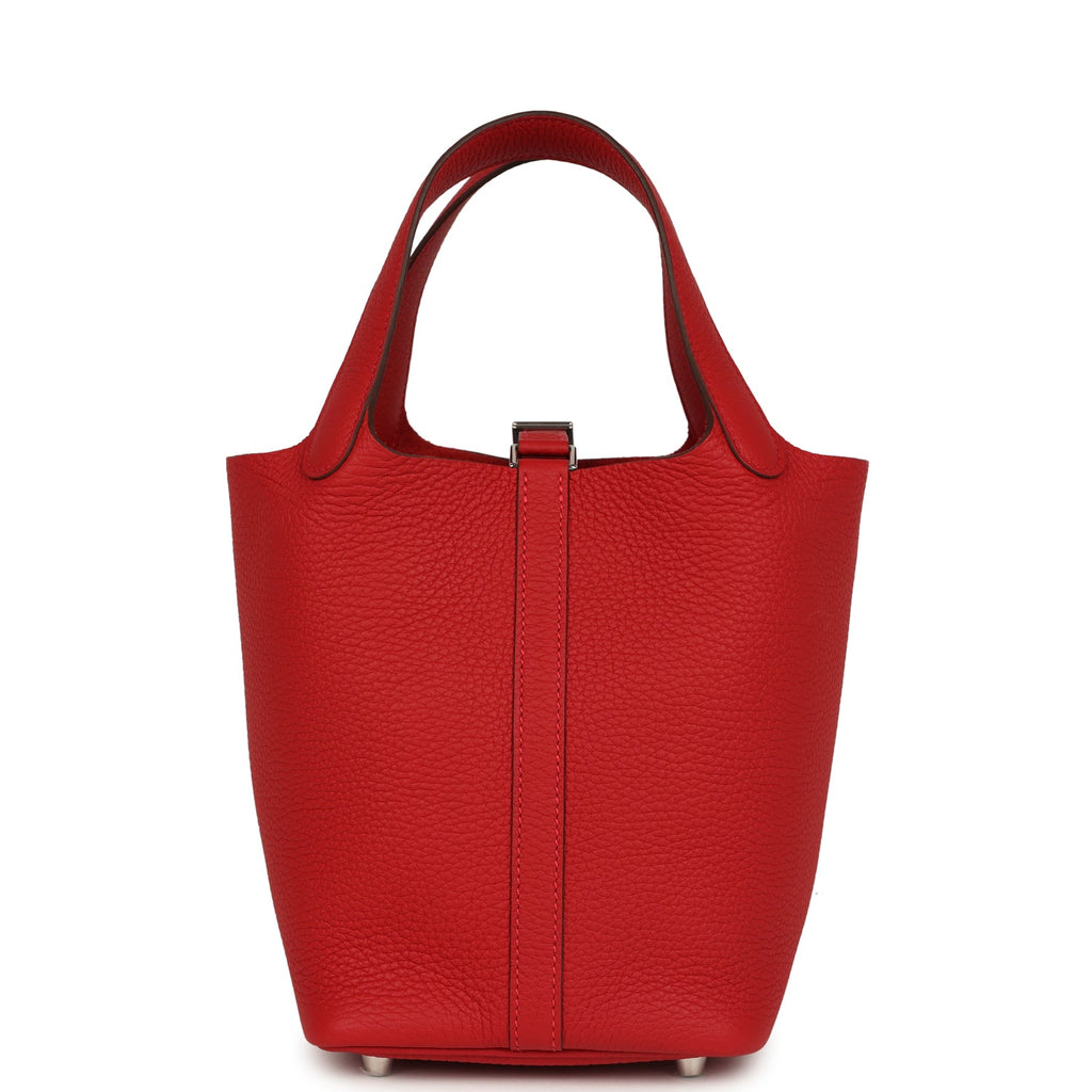 Hermes Picotin Lock 18 Vermillion Palladium Hardware Bag