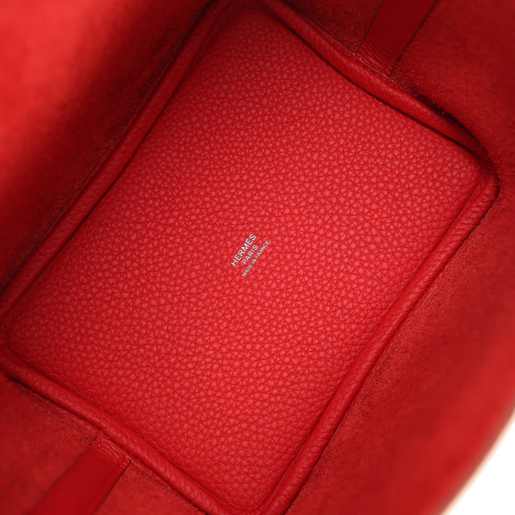 Hermes Picotin Lock 18 Vermillion Palladium Hardware Bag