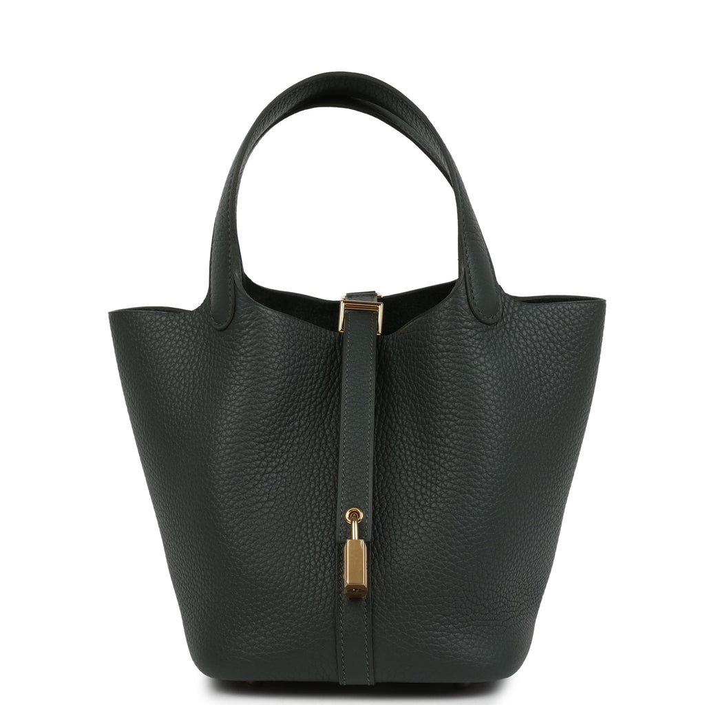 Hermes Picotin Lock 18 Vert Mangrove Gold Hardware Bag