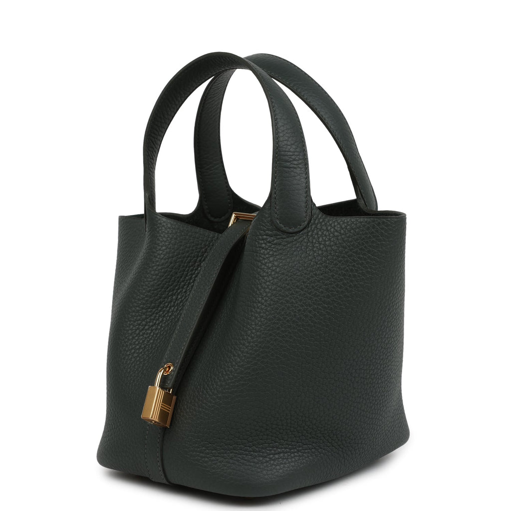Hermes Picotin Lock 18 Vert Mangrove Gold Hardware Bag