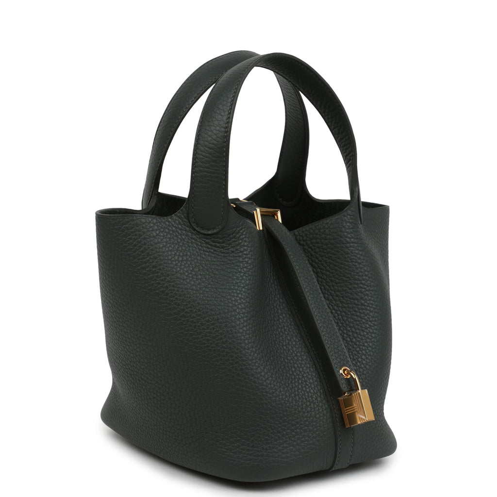 Hermes Picotin Lock 18 Vert Mangrove Gold Hardware Bag