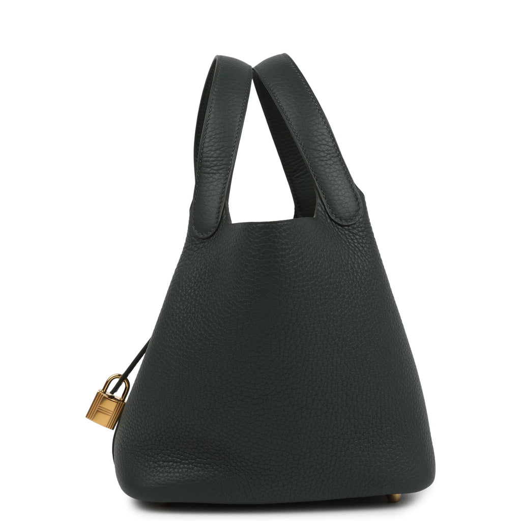 Hermes Picotin Lock 18 Vert Mangrove Gold Hardware Bag