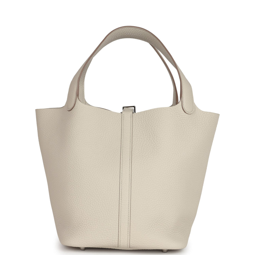 Hermes Picotin Lock 22 Beton Clemence Palladium Hardware Bag