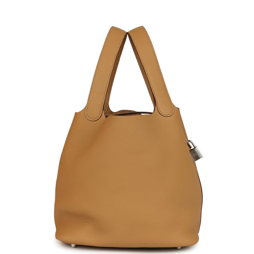 Hermes Picotin Lock 22 Biscuit Palladium Hardware Bag