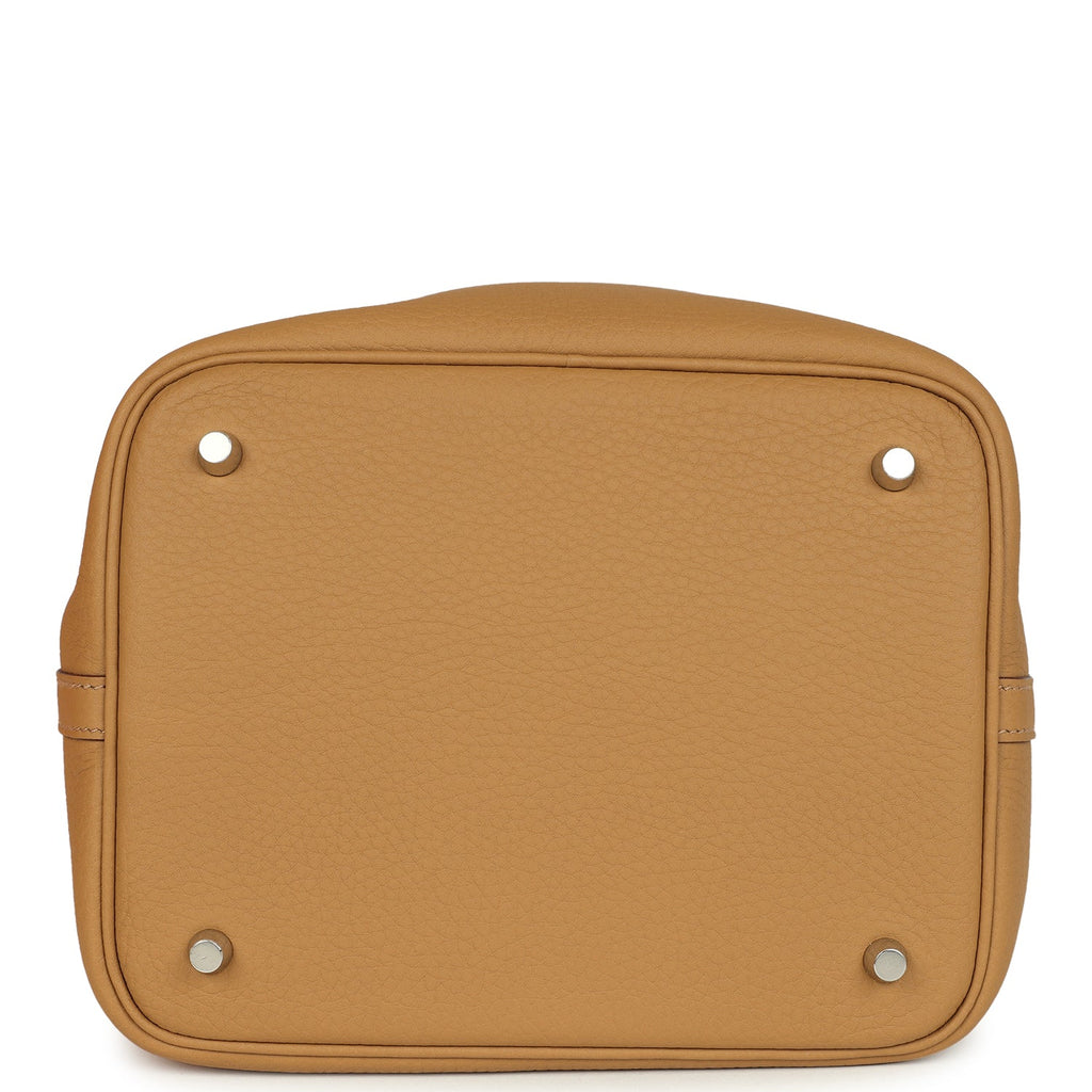 Hermes Picotin Lock 22 Biscuit Palladium Hardware Bag