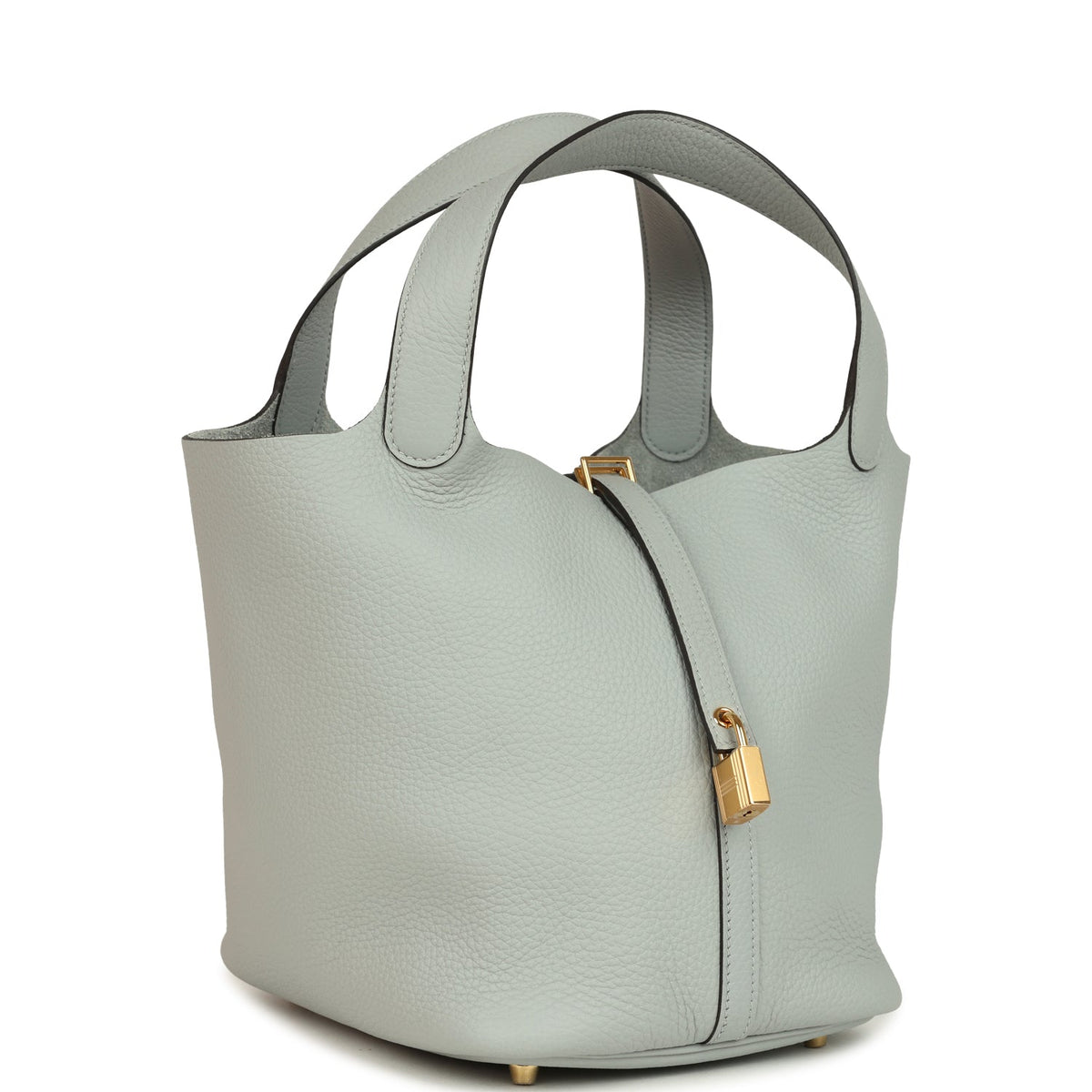 Hermes Picotin Lock 22 Bleu Glacier Gold Hardware Bag
