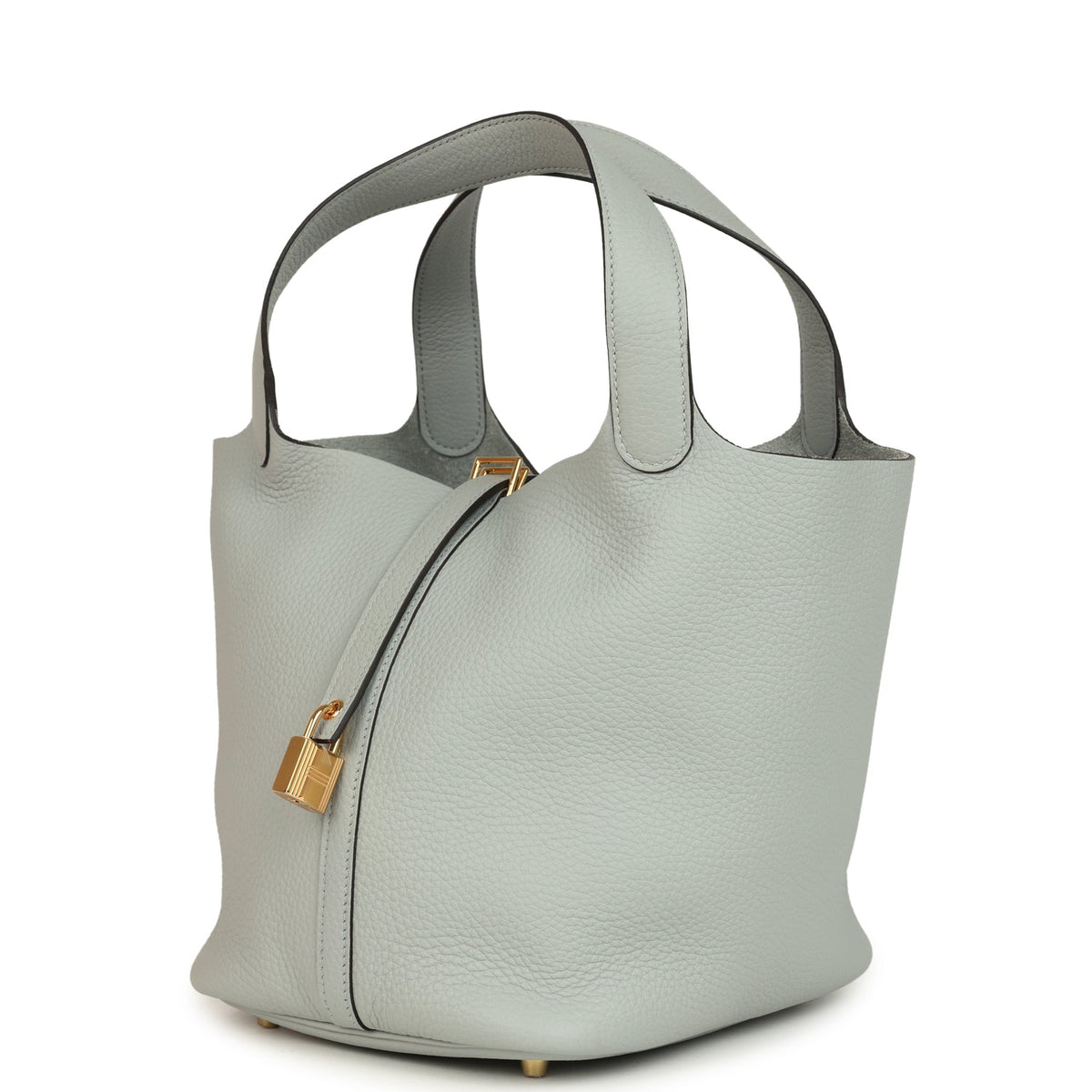 Hermes Picotin Lock 22 Bleu Glacier Gold Hardware Bag