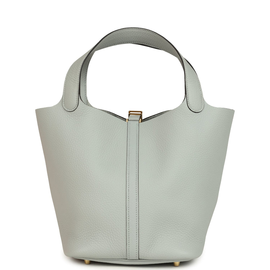 Hermes Picotin Lock 22 Bleu Glacier Gold Hardware Bag
