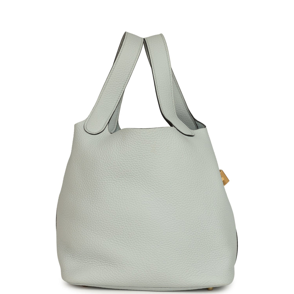Hermes Picotin Lock 22 Bleu Pale Gold Hardware Bag