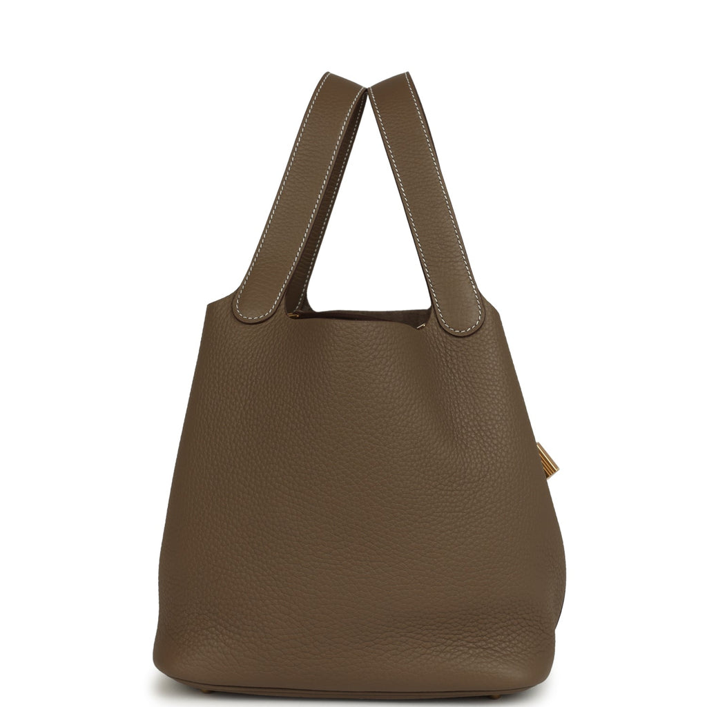 Hermes Picotin Lock 22 Etoupe Gold Hardware Bag