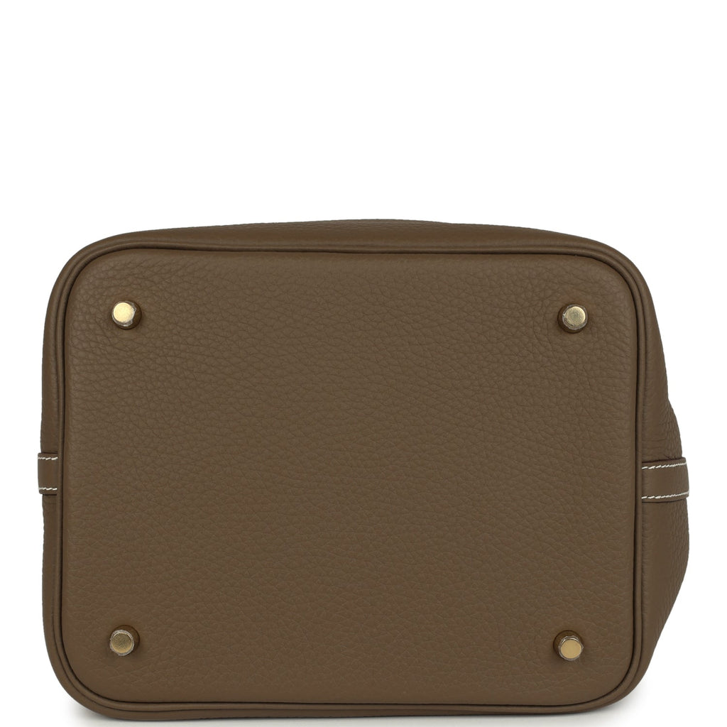 Hermes Picotin Lock 22 Etoupe Gold Hardware Bag