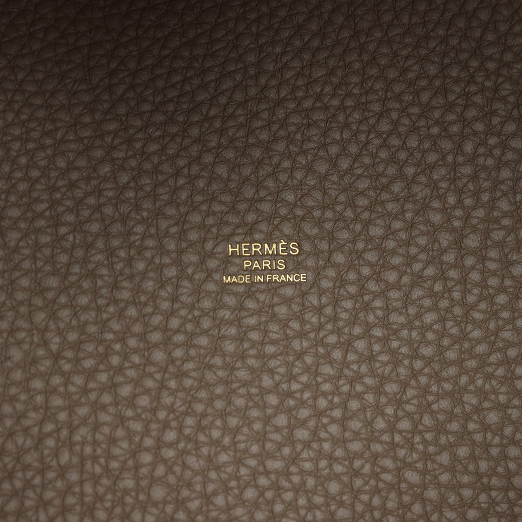 Hermes Picotin Lock 22 Etoupe Gold Hardware Bag