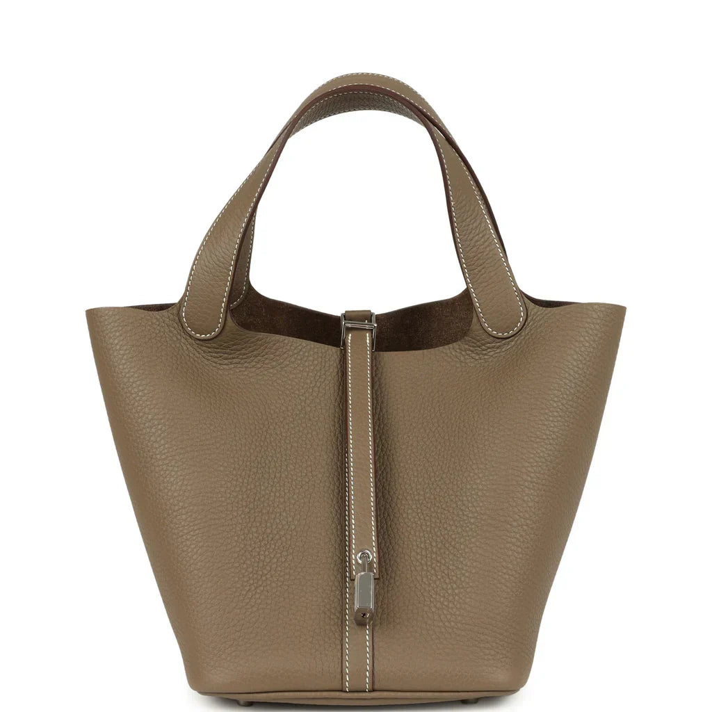 Hermes Picotin Lock 22 Etoupe Palladium Hardware Bag
