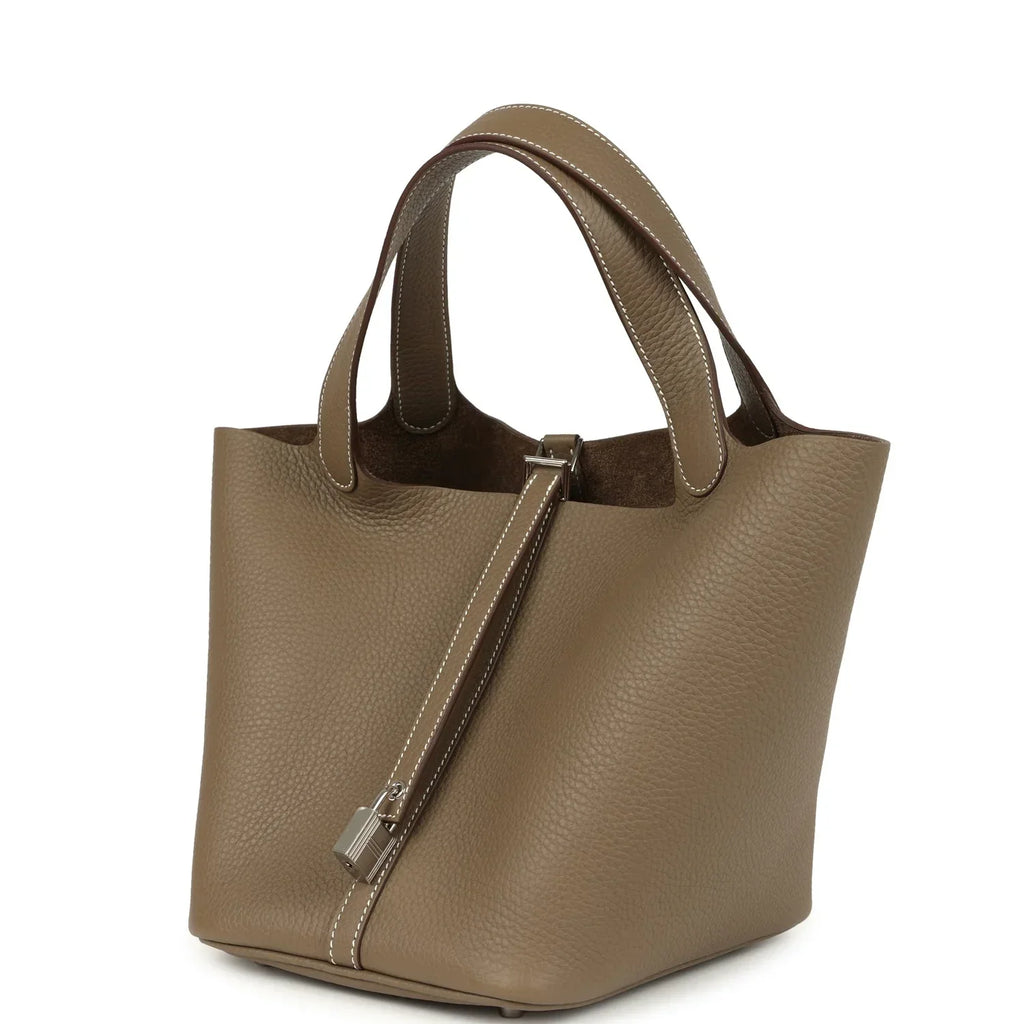 Hermes Picotin Lock 22 Etoupe Palladium Hardware Bag