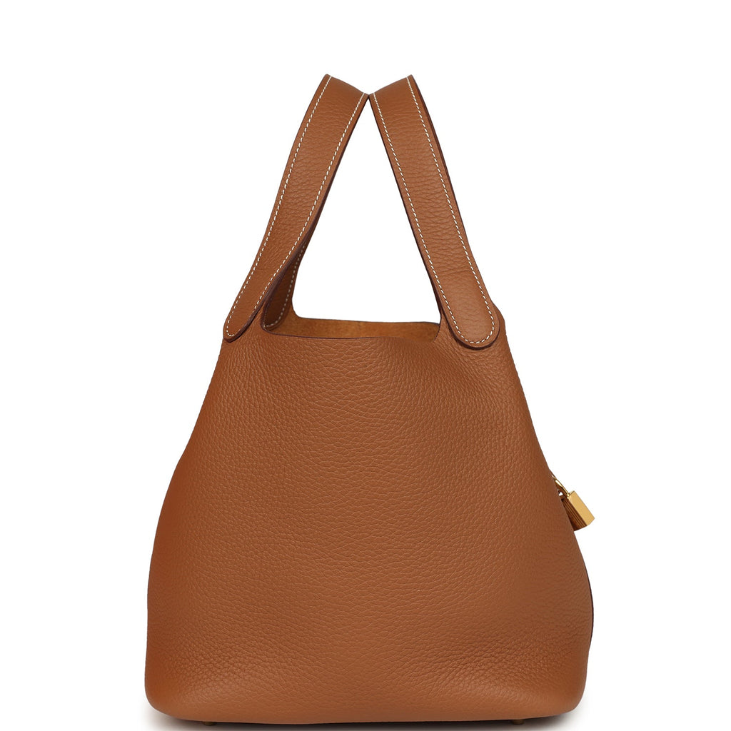 Hermes Picotin Lock 22 Gold Clemence Gold Hardware Bag