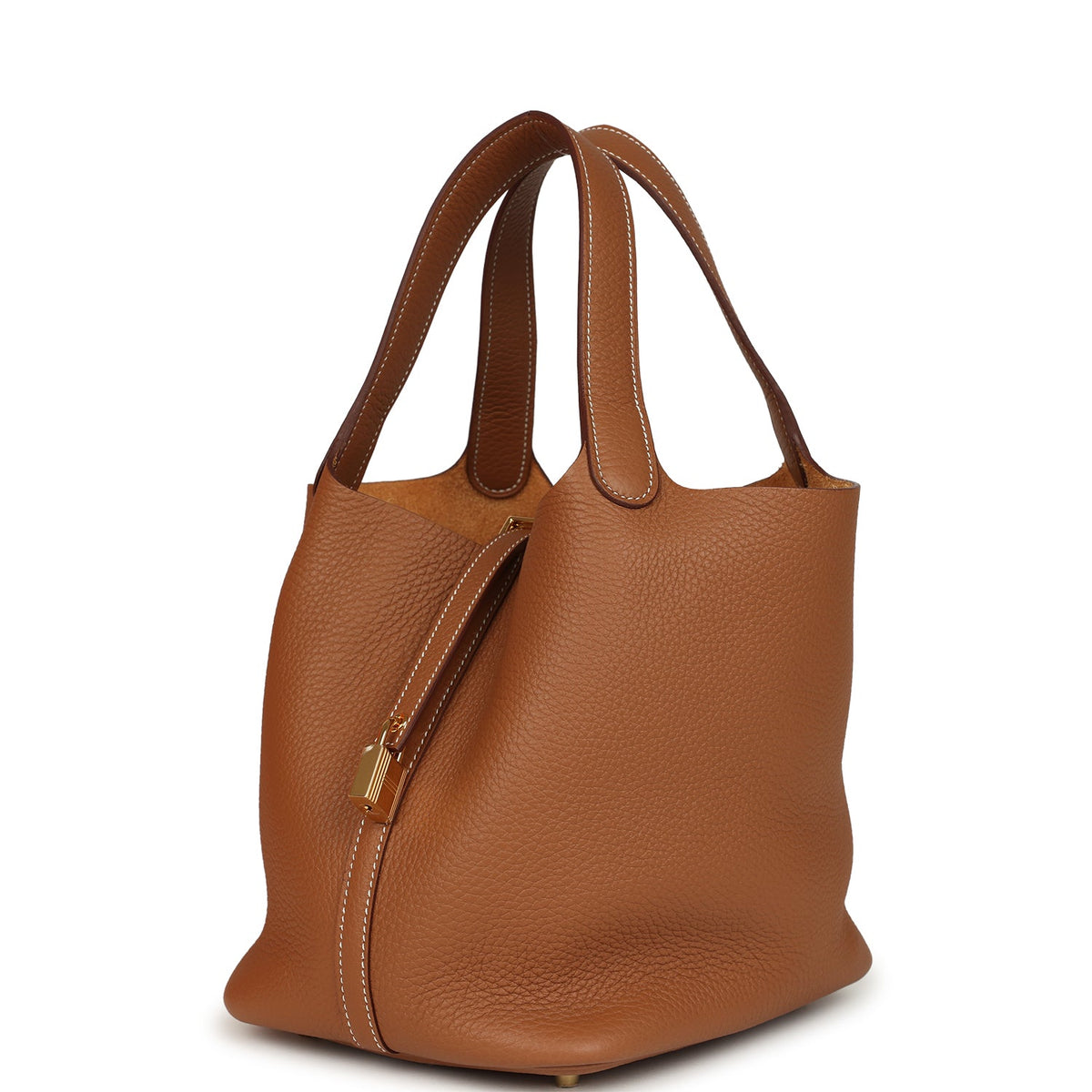 Hermes Picotin Lock 22 Gold Clemence Palladium Hardware Bag