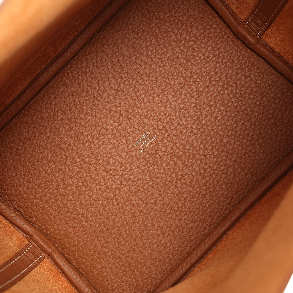 Hermes Picotin Lock 22 Gold Clemence Palladium Hardware Bag