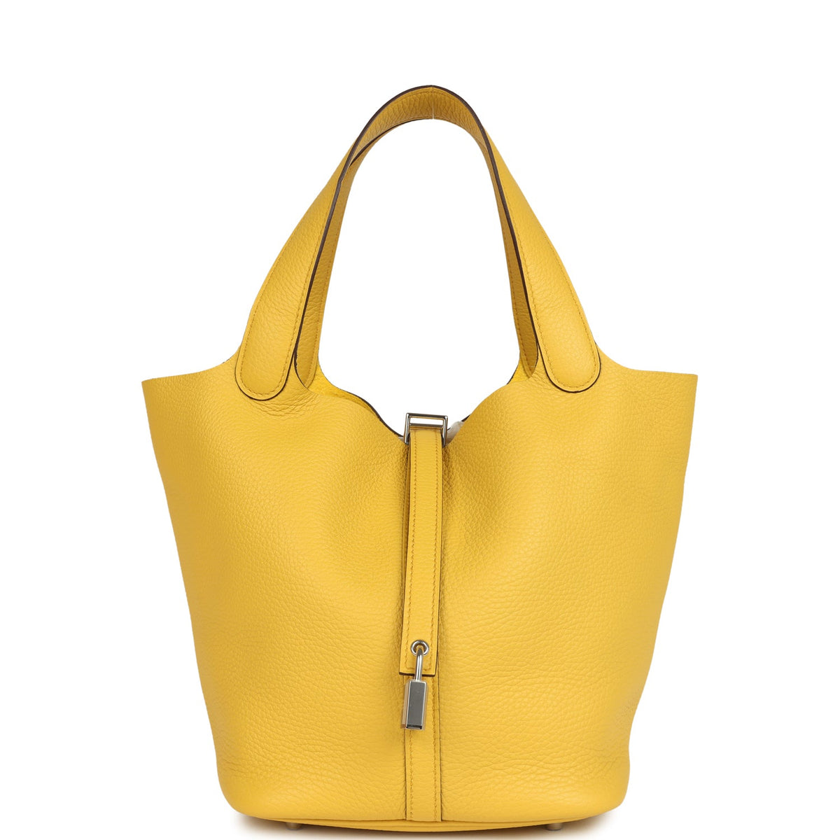 Hermes Picotin Lock 22 Sun Clemence Palladium Hardware Bag
