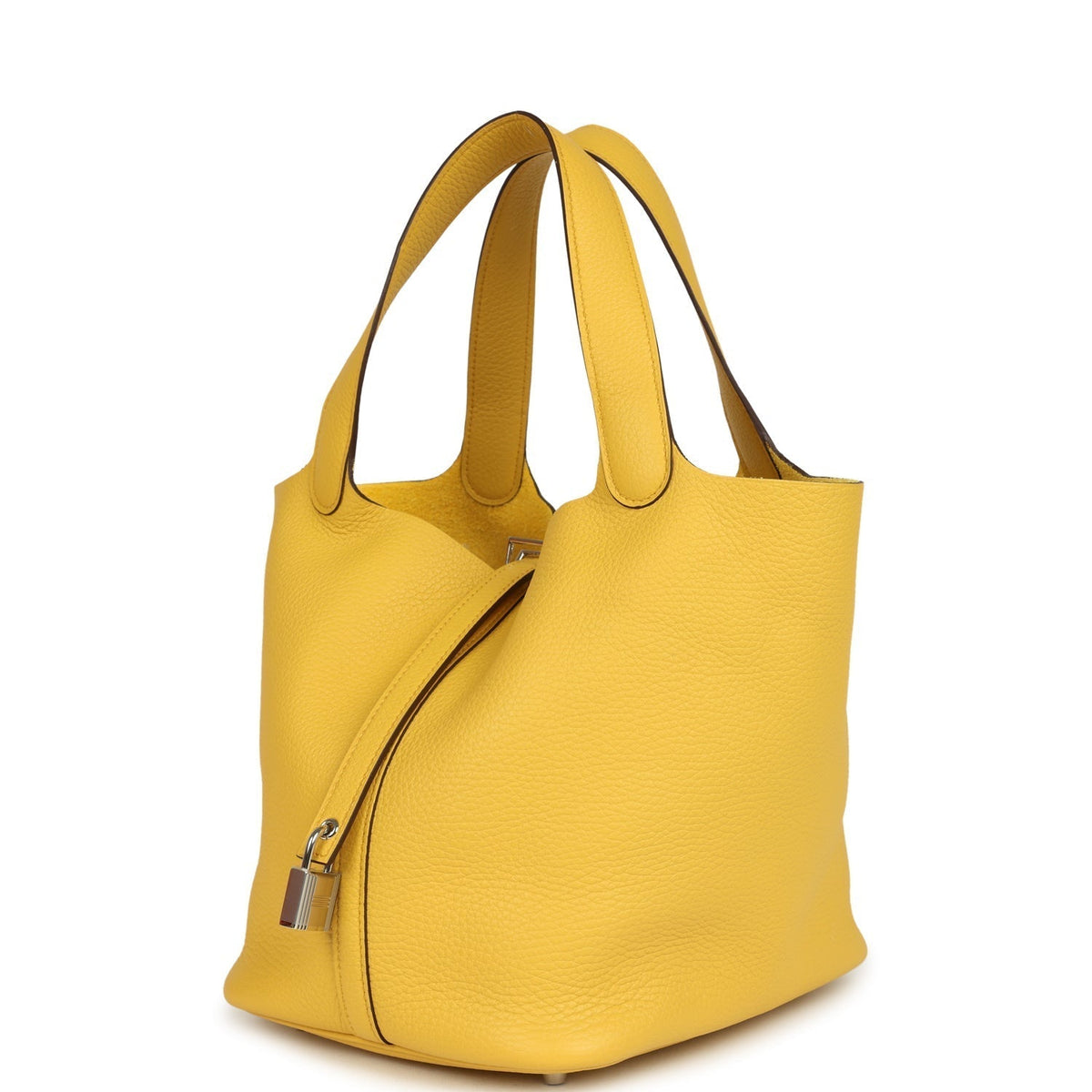 Hermes Picotin Lock 22 Sun Clemence Palladium Hardware Bag