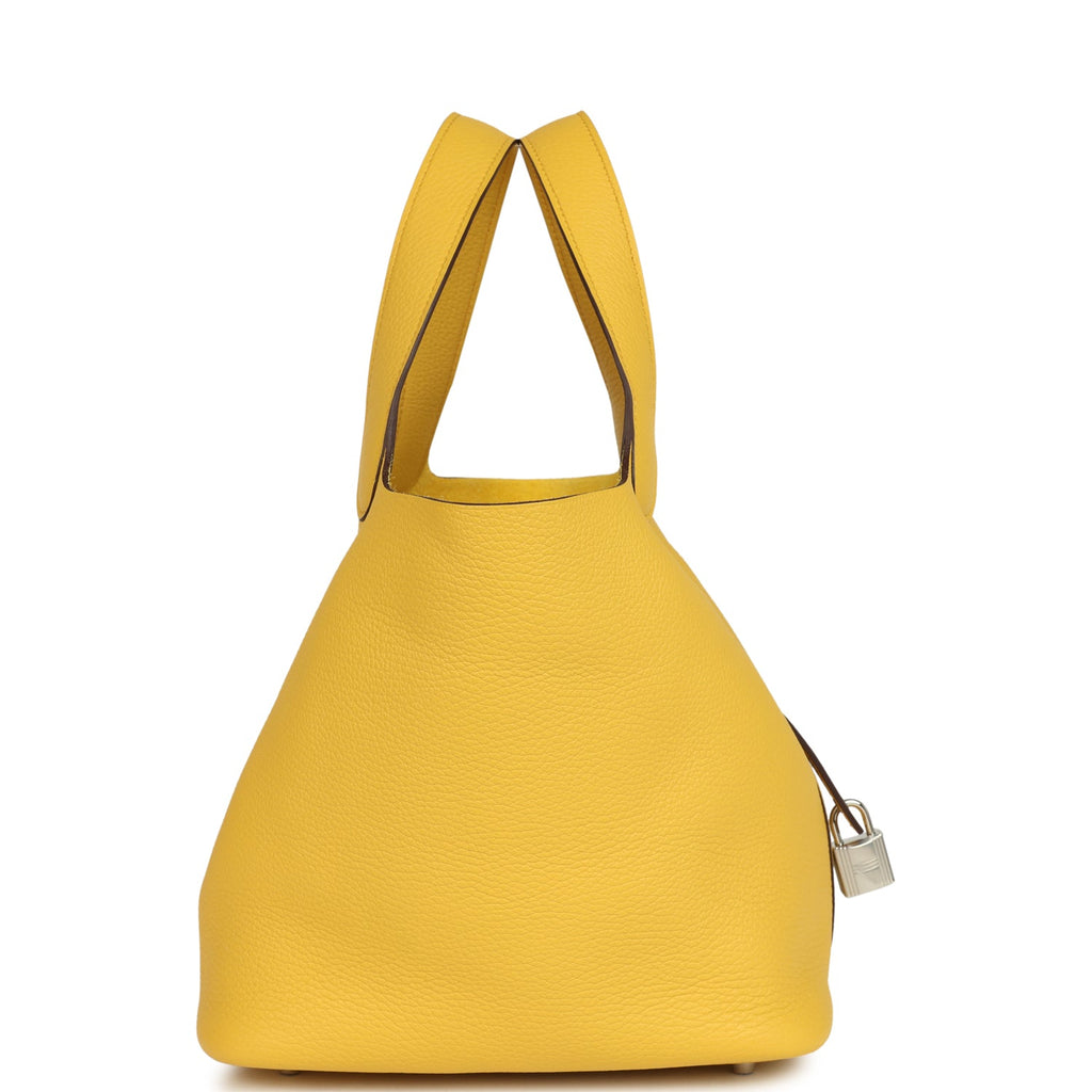 Hermes Picotin Lock 22 Sun Clemence Palladium Hardware Bag