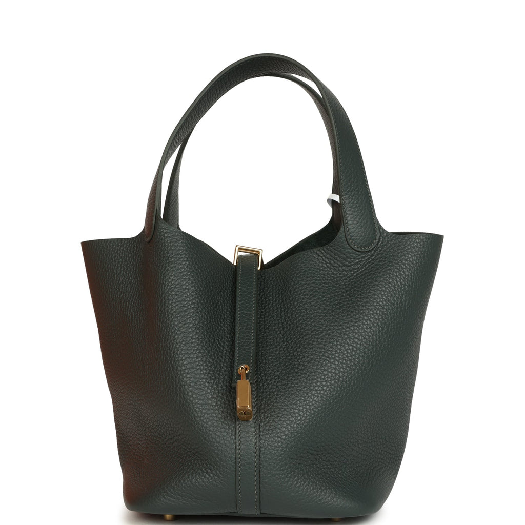 Hermes Picotin Lock 22 Vert Mangrove Gold Hardware Bag