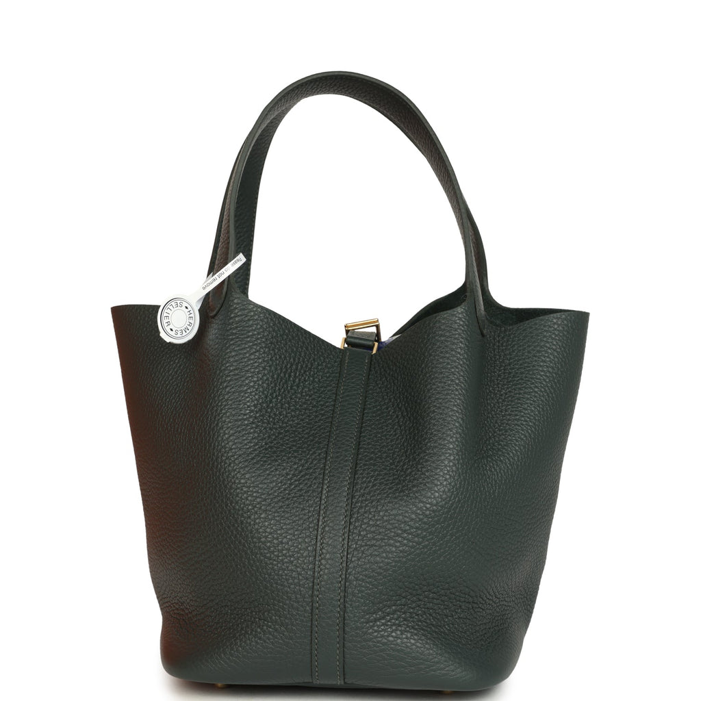 Hermes Picotin Lock 22 Vert Mangrove Gold Hardware Bag