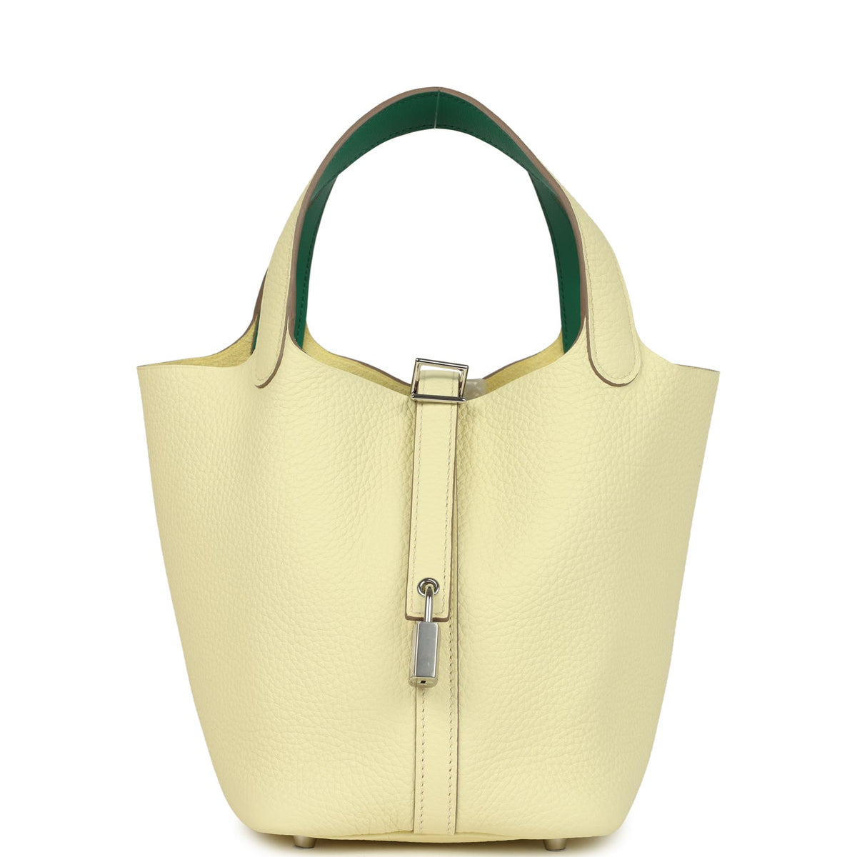 Hermes Picotin Lock Eclat 18 Jaune Milton Clemence and Vert Vertigo Swift Palladium Hardware Bag
