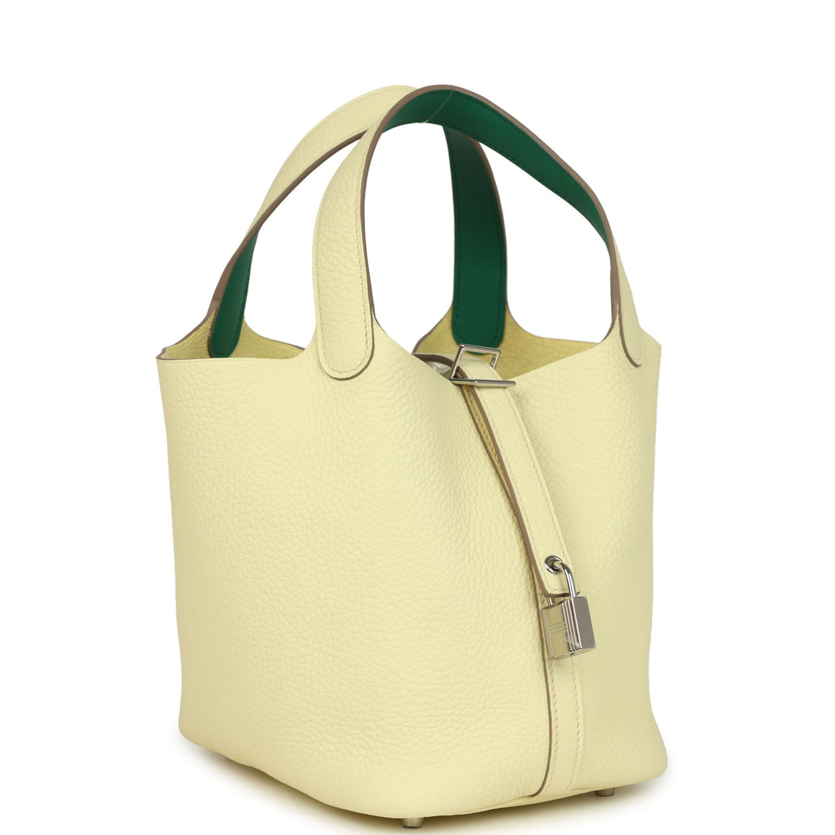 Hermes Picotin Lock Eclat 18 Jaune Milton Clemence and Vert Vertigo Swift Palladium Hardware Bag