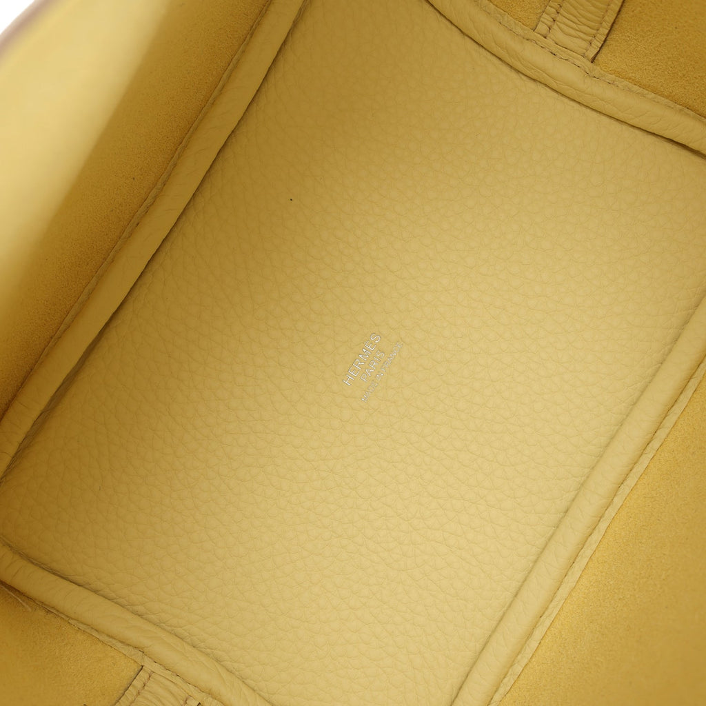Hermes Picotin Lock Eclat 18 Jaune Milton Clemence and Vert Vertigo Swift Palladium Hardware Bag