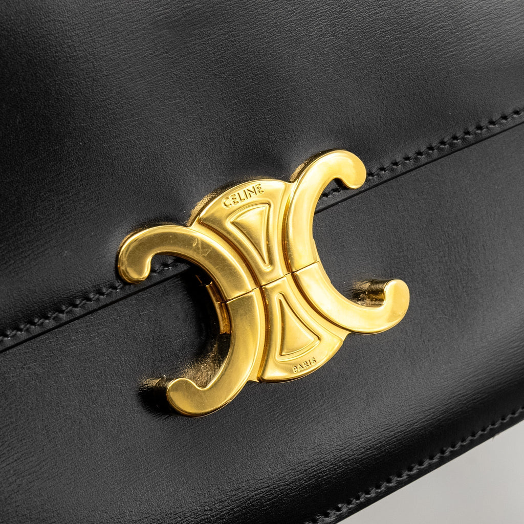 celine-classic-triomphe-bag-shiny-calfskin-black-ghw