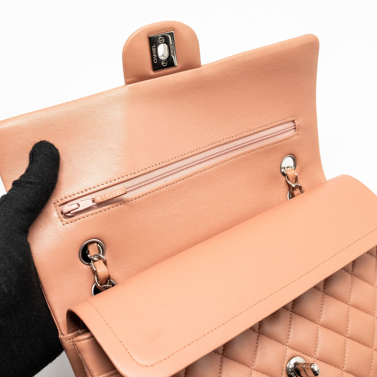 chanel-medium-classic-double-flap-bag-lambskin-pink-shw-microchip-copy