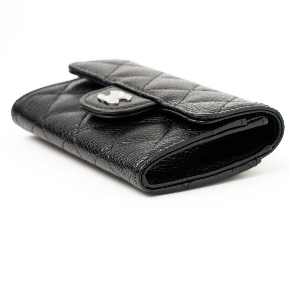 chanel-classic-flap-card-holder-caviar-black-shw-hologram